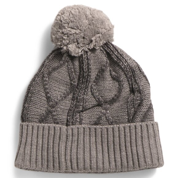 NEW TIMBERLAND Plaited Cable Knit Beanie Light Grey Heather unisex 069mn - Picture 3 of 4